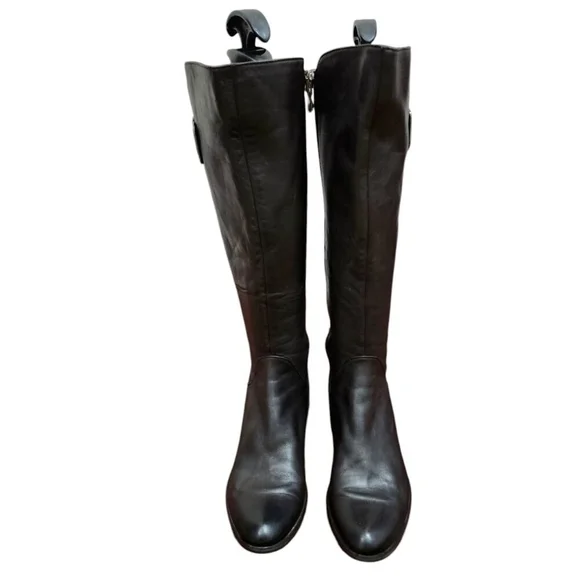 Strimma Women's Luxury chocolate Leather Lined Low Heel Tall Boots Size EU 38 - Picture 3 of 15